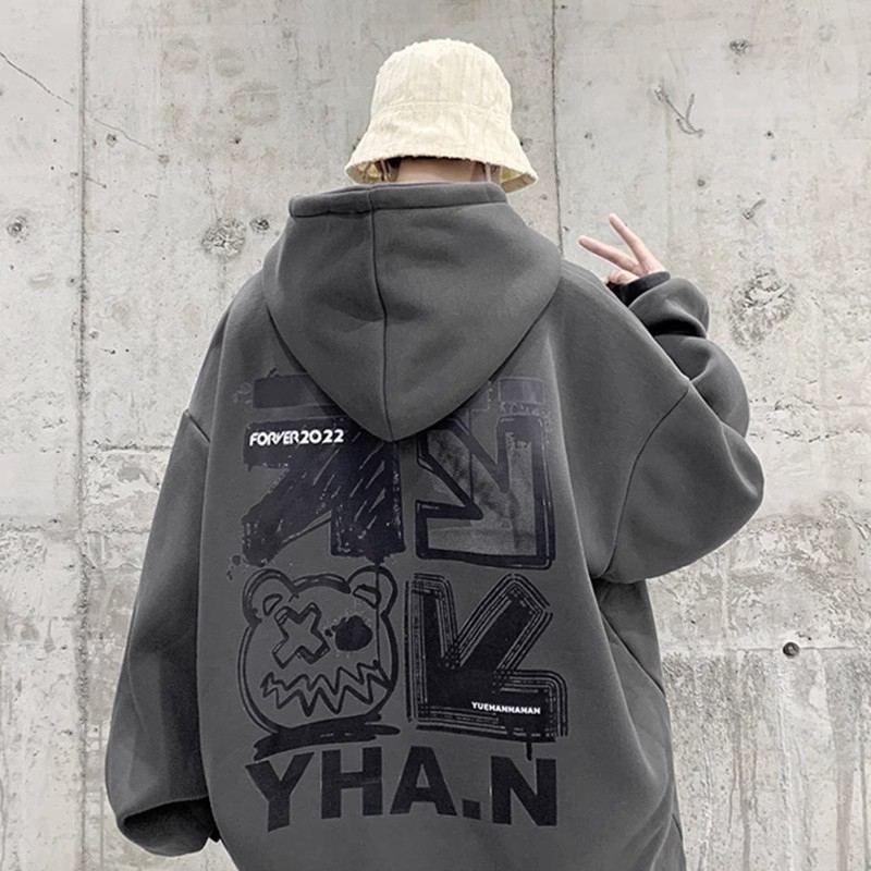 Oversize kapuces džemperis ar fleece iekšējo oderi, 96% poliesters, brīvs piegriezums, U formas kakla atvērums bez apkakles, kabats