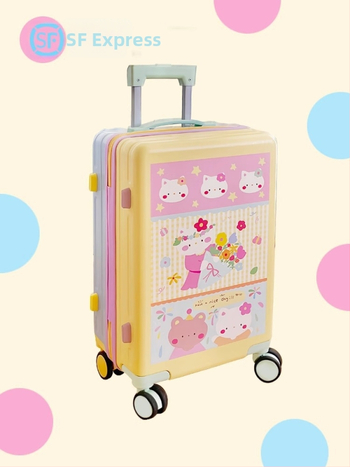 ABS reisikohver reisile anime motiiviga, 3,5 kg, tõmblukuga avamine, universaalsed rattad
