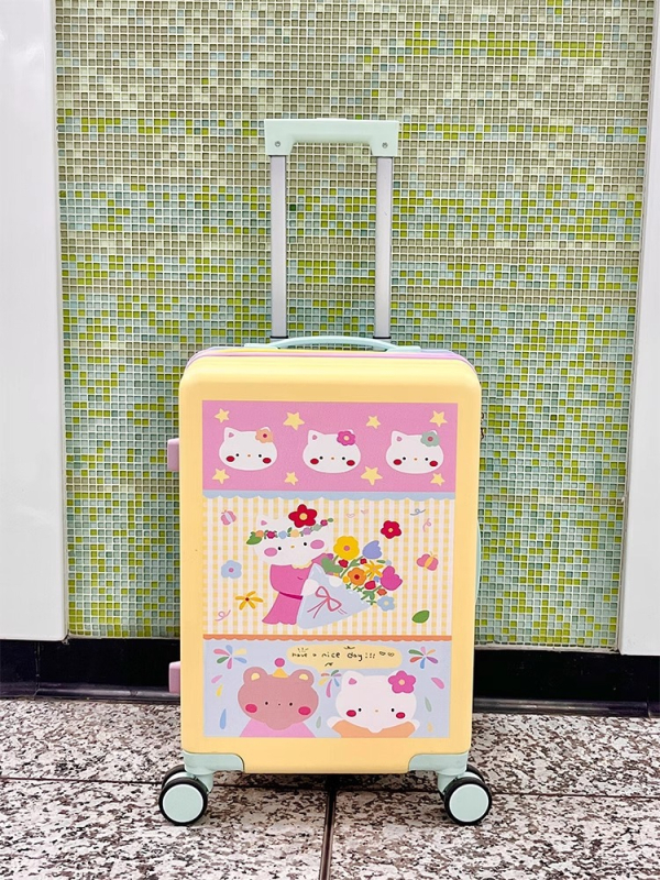 ABS reisikohver reisile anime motiiviga, 3,5 kg, tõmblukuga avamine, universaalsed rattad