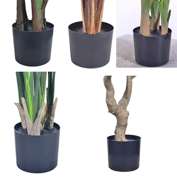 Πλαστική γλάστρα, επιδαπέδια, σκανδιναβικό στυλ, χειροποίητη, απομίμηση σχεδίου