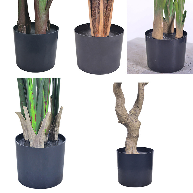 Πλαστική γλάστρα, επιδαπέδια, σκανδιναβικό στυλ, χειροποίητη, απομίμηση σχεδίου