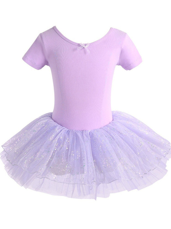 Lapse tantsukleit proovimiseks – lühikeste käistega balleti tutu seelik, puuvillane 92,3%, tüdrukutele 3–8 aastat (100–140 cm)