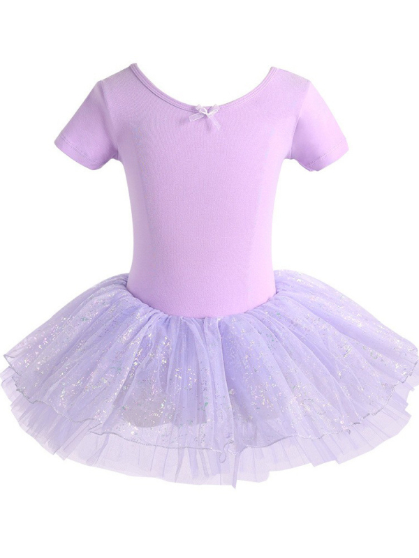 Lapse tantsukleit proovimiseks – lühikeste käistega balleti tutu seelik, puuvillane 92,3%, tüdrukutele 3–8 aastat (100–140 cm)