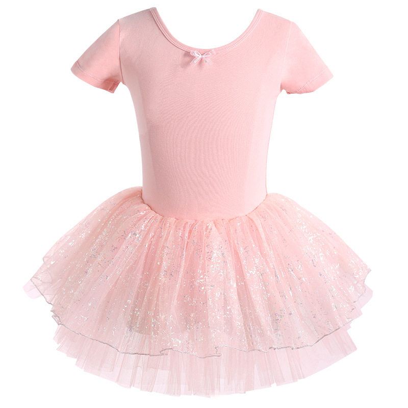 Lapse tantsukleit proovimiseks – lühikeste käistega balleti tutu seelik, puuvillane 92,3%, tüdrukutele 3–8 aastat (100–140 cm)