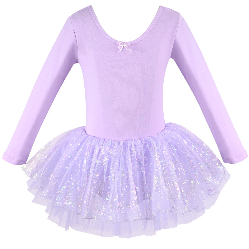 Lapse tantsukleit proovimiseks – lühikeste käistega balleti tutu seelik, puuvillane 92,3%, tüdrukutele 3–8 aastat (100–140 cm)