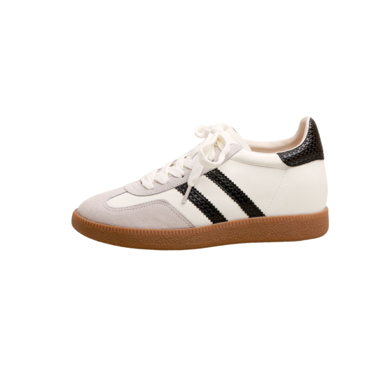 Ženske svakodnevne tenisice s nubuk kože na vrhu, vezice, gumasta potplat, niski dizajn, mikrovlatna unutrašnjost, zaokruženi vrh prstiju, sve sezone, visina pete 3–5 cm