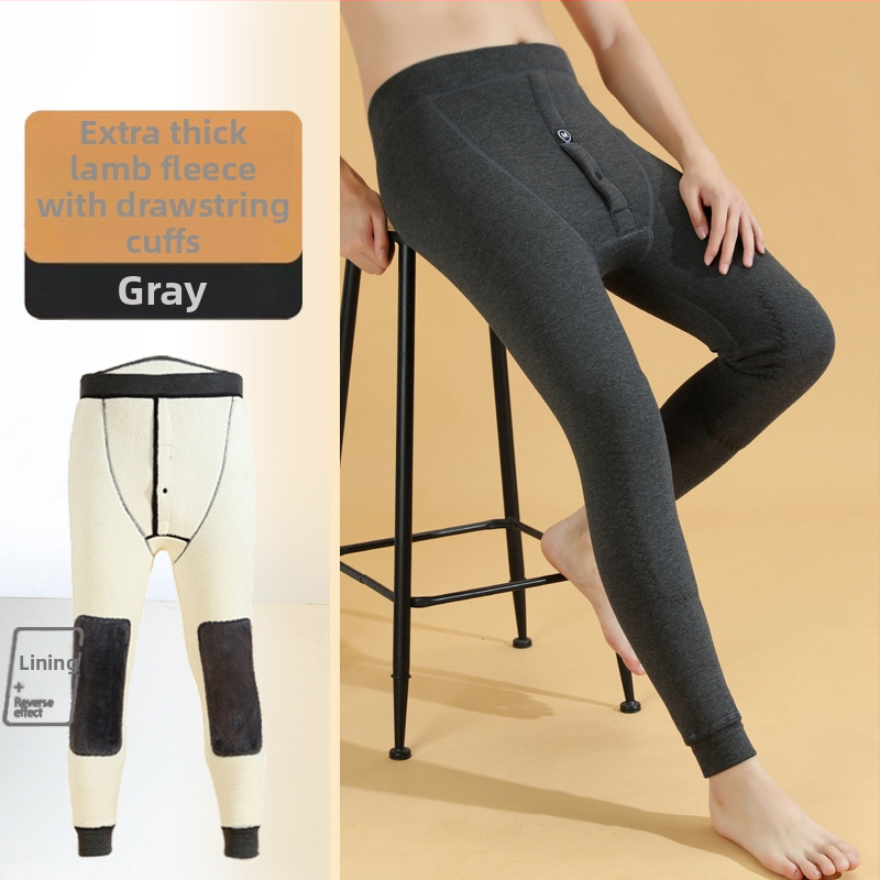 Vyrų terminės kelnės su fliso pamušalu, itin stora poliesterio medžiaga, kelio apsauga, aukštas juosmuo žiemai