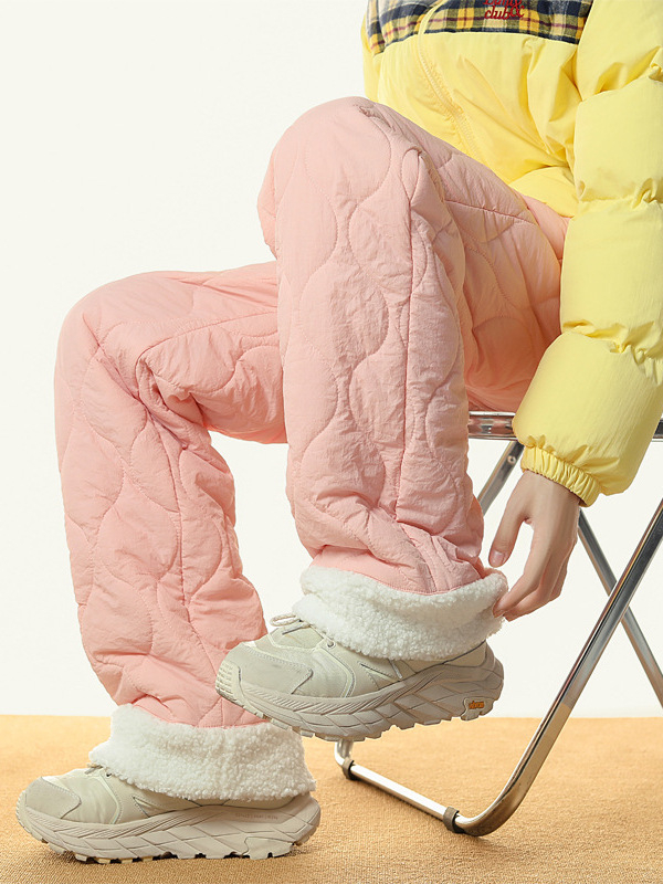 Ikdienas neilona bikses, brīvs griezums, vidukļa vidējais platums, garas, ziemas biezinātas