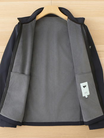 Meeste fleecevooderiga jakke kapuutsiga, seisva kaelaga, tõmblukk, paks talvejakk 1225