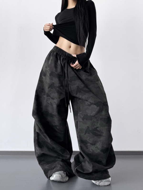 Džinsipüksid kõrge vöökoht, laia lõikega, linna stiil, sügis 2025