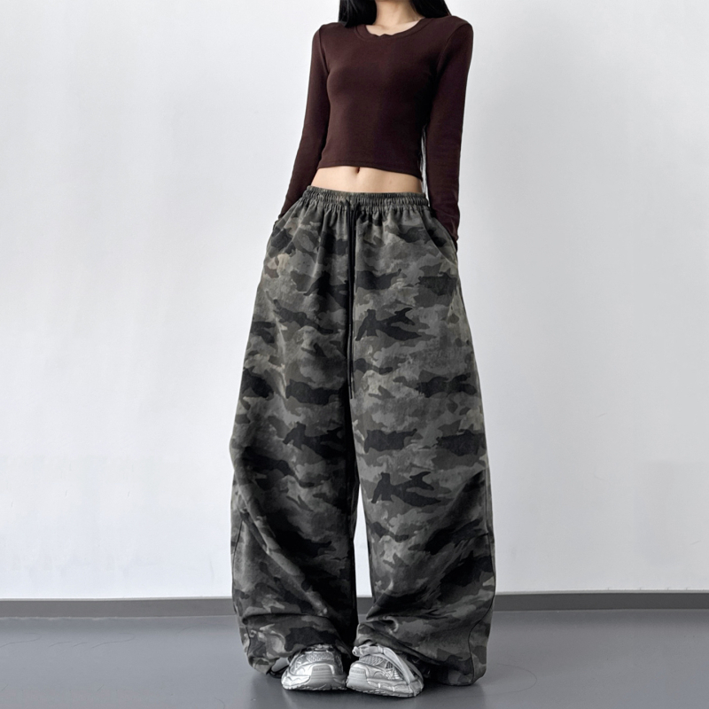 Džinsipüksid kõrge vöökoht, laia lõikega, linna stiil, sügis 2025