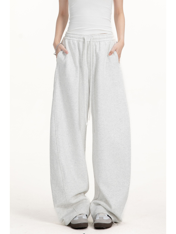 CATTEE Unisex Preppy stila taisnas bikses, brīvas piegrieznes, viduklis vidējā augstumā, rāvējslēdzējs, darba un ikdienas stils, pavasaris un rudens