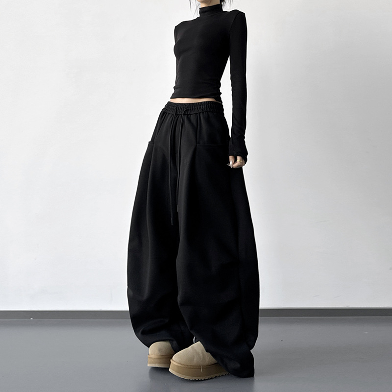 Naiste denim laiad püksid kõrge vöökoht, linnaline igapäevane stiil, paksenenud materjal, talv 2025