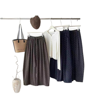 Γυναικείοι παντελόνες με υψηλή μέση, μακριές, φαρδιά γραμμή – πολυεστέρας