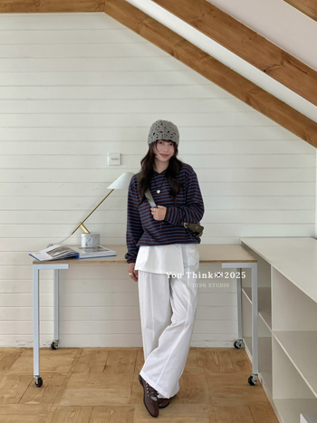 Ženske patchwork široke hlače, svakodnevni stil, visok struk, pamuk 95%+