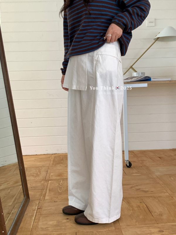 Ženske patchwork široke hlače, svakodnevni stil, visok struk, pamuk 95%+