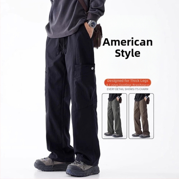 Vīriešu brīva piegriezuma sporta ikdienas bikses, elpojošs audums, viduklis ar vidēju augstumu, auklas aizvērums, taisna piegriezuma