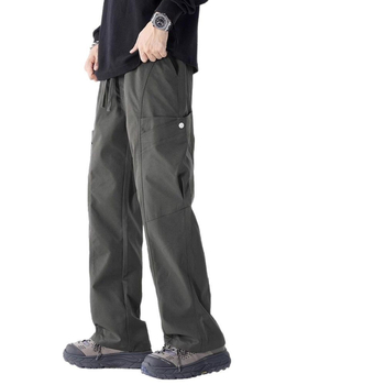 Vīriešu brīva piegriezuma sporta ikdienas bikses, elpojošs audums, viduklis ar vidēju augstumu, auklas aizvērums, taisna piegriezuma