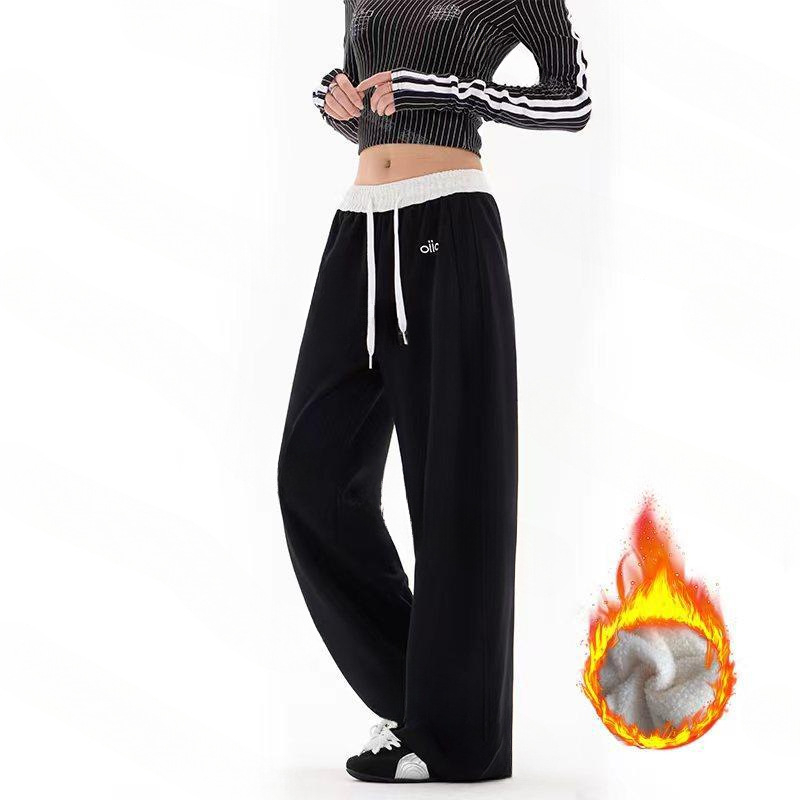 Γυναικείες βαμβακερές φαρδιές παντελόνες με βελούδινο κέντημα, μικροελαστικότητα, στυλ Royal Sister