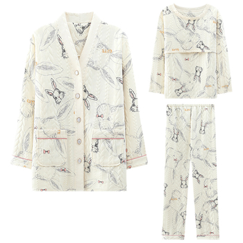 Nėštumo ir žindymo: sluoksniuotas kardigano žiemos komplektas, oro medvilnės audinys, V kaklo iškirptė, ilgos rankovės, 201–250 g/m²