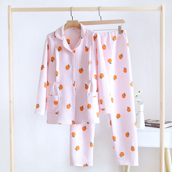 Nėščiųjų ir žindymo pižamų komplektas – stora medvilnė, rudens–žiema, ilgomis rankovėmis, žindymo angos, pižamų kelnės