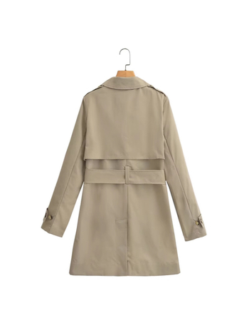 Sieviešu garš viegls vēja aizsargs jaka no poliestera, vienkrāsaina, plāns audums, garas piedurknes, pilsētas stils