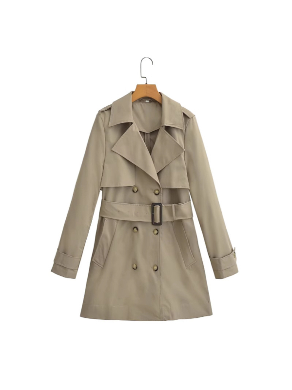 Sieviešu garš viegls vēja aizsargs jaka no poliestera, vienkrāsaina, plāns audums, garas piedurknes, pilsētas stils