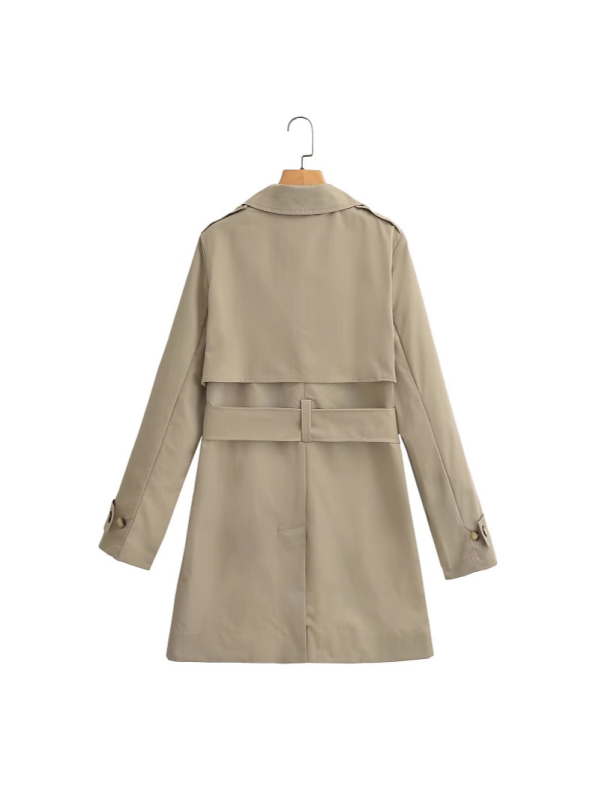 Sieviešu garš viegls vēja aizsargs jaka no poliestera, vienkrāsaina, plāns audums, garas piedurknes, pilsētas stils