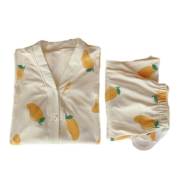 Nėštumo ir žindymo pižAMOS komplektas, su 3/4 rankovėmis, kapri kelnes, modal audinys, žindymo anga, spaudinys