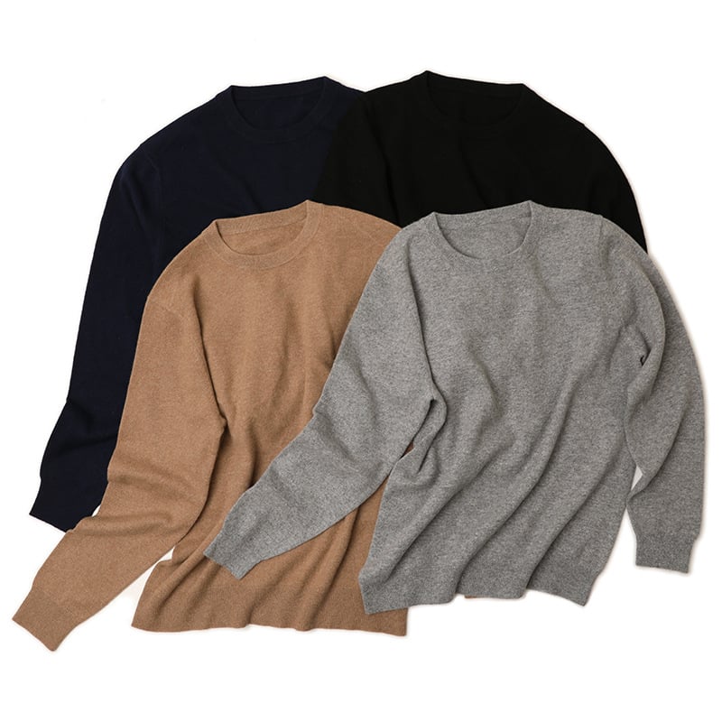 Vyriskas kašmyro megztinis su apvaliu kaklu, laisvo kirpimo, ilgos rankovės, 95% kašmyras, plona vilna, Žiema 2025