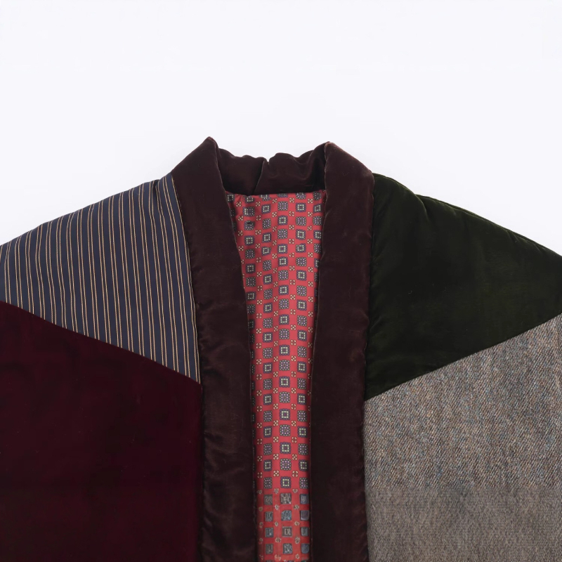 Γυναικείο γιλέκο από βελούδο και βαμβάκι με γέμισμα πολυεστέρα, V-λαιμός, φερμουάρ, κοντό μήκος, street style