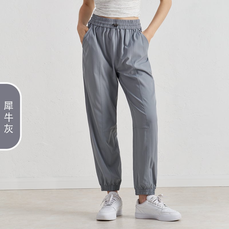 Γυναικείες αθλητικές παντελόνες με γρήγορο στέγνωμα, χαλαρή εφαρμογή, ψηλόμεση, πολυεστέρας, για τρέξιμο και γυμναστική
