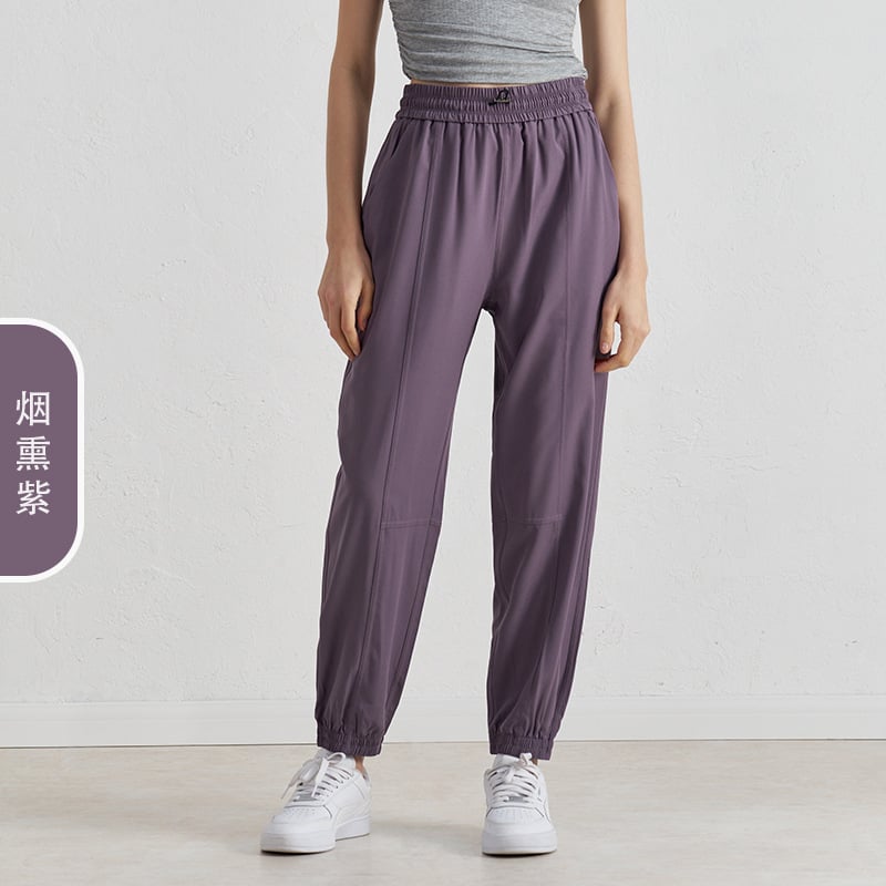 Γυναικείες αθλητικές παντελόνες με γρήγορο στέγνωμα, χαλαρή εφαρμογή, ψηλόμεση, πολυεστέρας, για τρέξιμο και γυμναστική