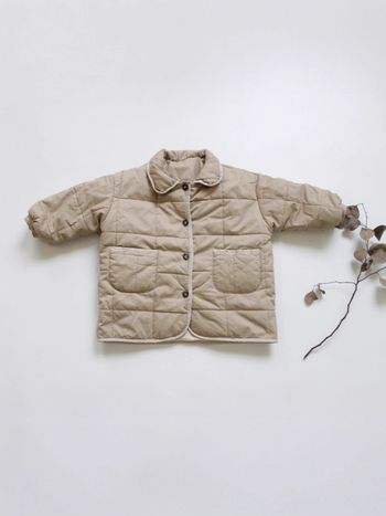 Bērnu ziemas kokvilnas mētelis korejiešu stilā, bieza flīsa odere, poliester-pamats pildījums, unisex