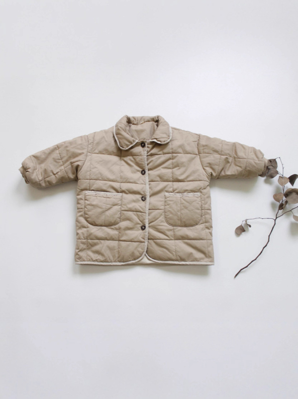 Bērnu ziemas kokvilnas mētelis korejiešu stilā, bieza flīsa odere, poliester-pamats pildījums, unisex