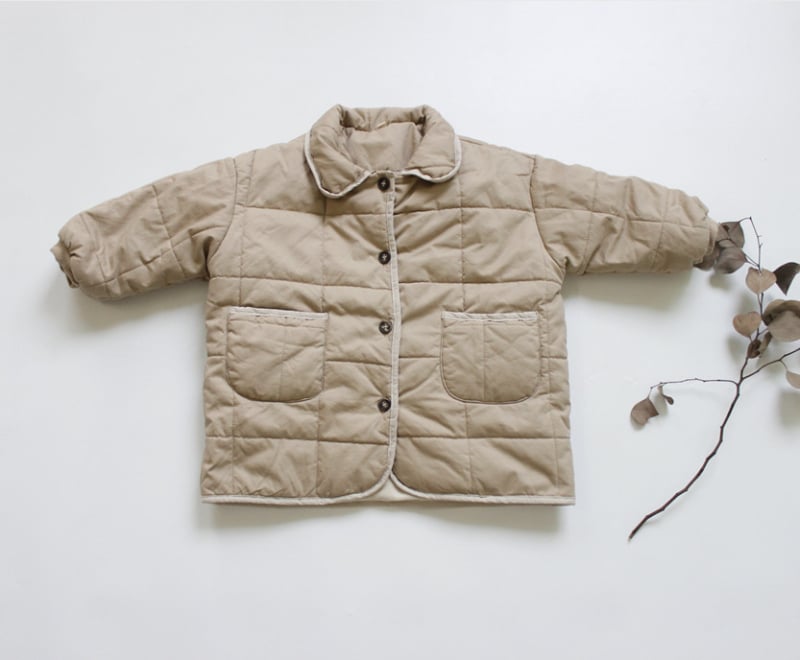 Bērnu ziemas kokvilnas mētelis korejiešu stilā, bieza flīsa odere, poliester-pamats pildījums, unisex