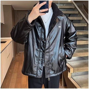 Muška dvostruka jakna s fleece podstavom i poliester punjenjem, labav kroj, zip sprijeda