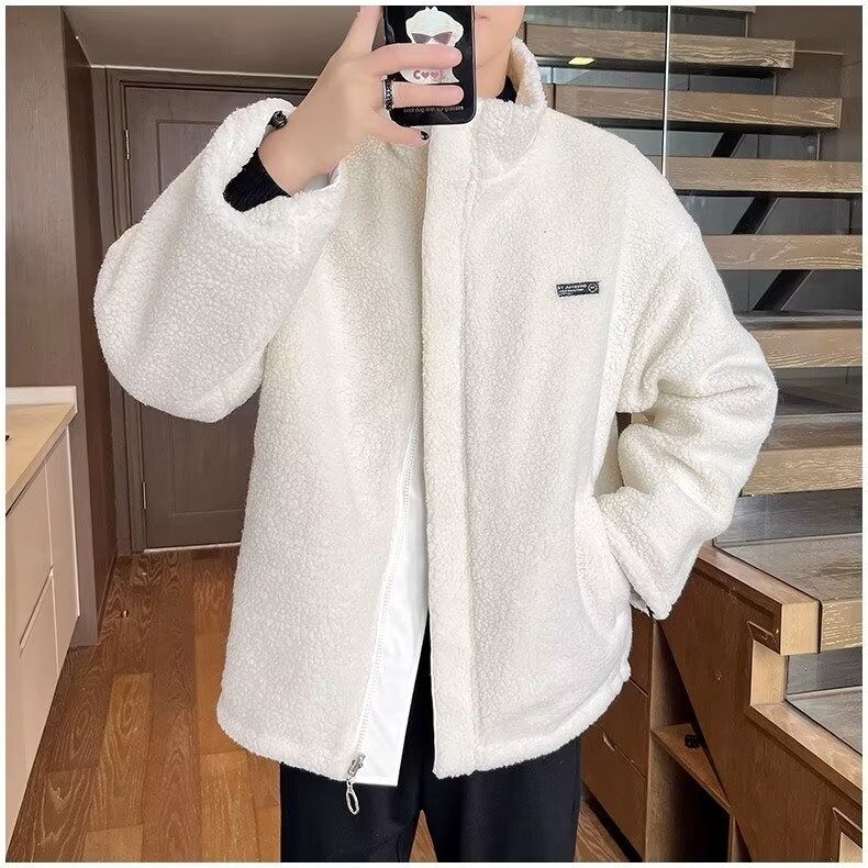 Muška dvostruka jakna s fleece podstavom i poliester punjenjem, labav kroj, zip sprijeda