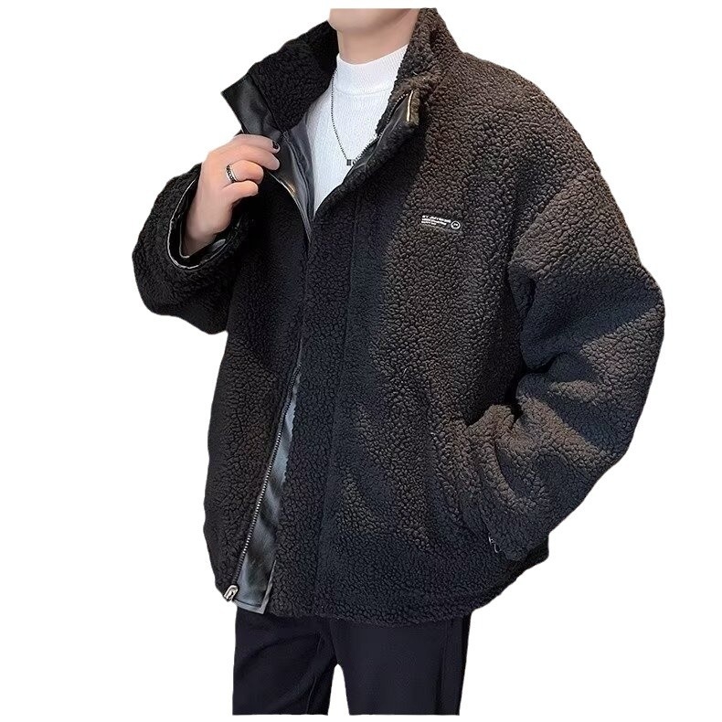 Muška dvostruka jakna s fleece podstavom i poliester punjenjem, labav kroj, zip sprijeda