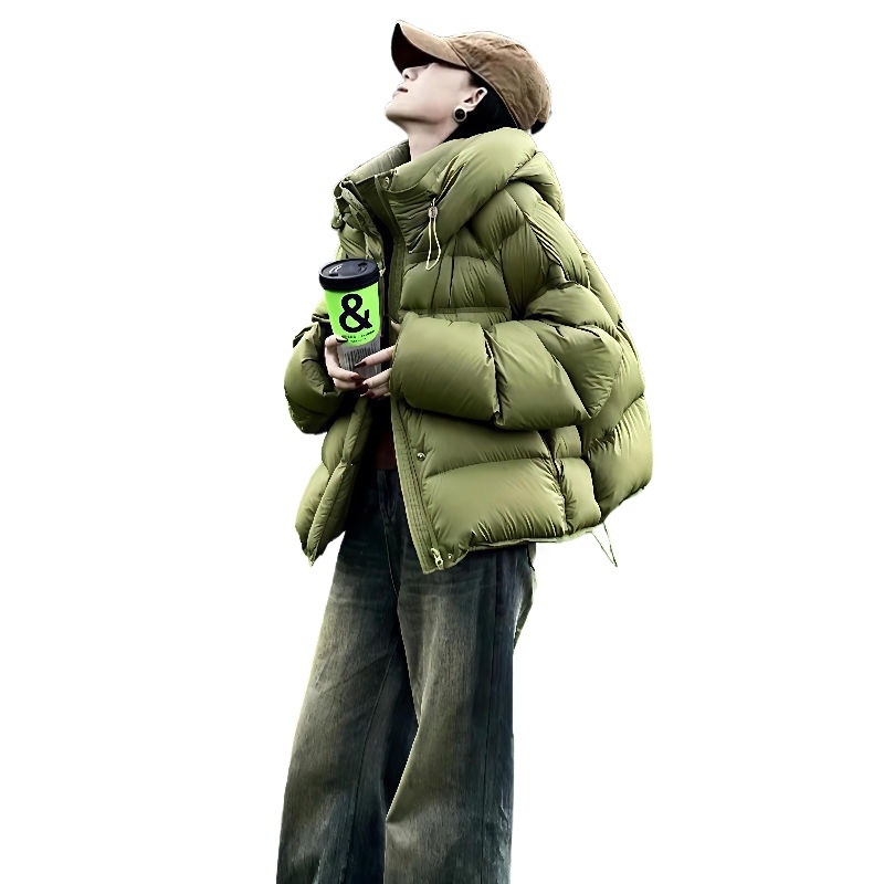 Női rövid Chenille pamut töltettel bélelt kabát, Polo gallér, ultra rövid hossz, közepes vastagság