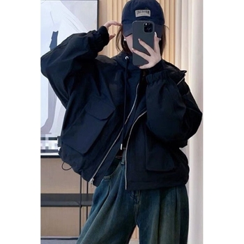 Sieviešu īsa jaka ar kapuci, čenile audums, flīsa oderējums, Spandex, galvenā auduma saturs <30%, nolaižti pleci, Spring 2025