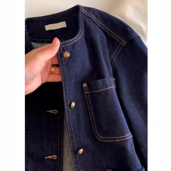 Palace džinsa jaka, garas piedurknes, apaļš kakls, regulāra griezuma, garums 50–65 cm