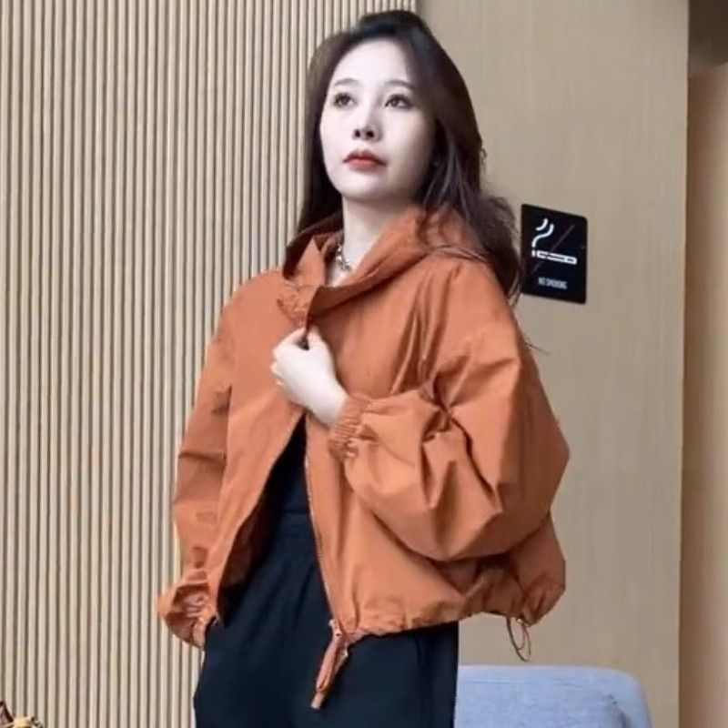 Sieviešu chenille jaka ar kapuci, ģeometrisks raksts, spandex maisījums, vidējā garuma 50–65 cm