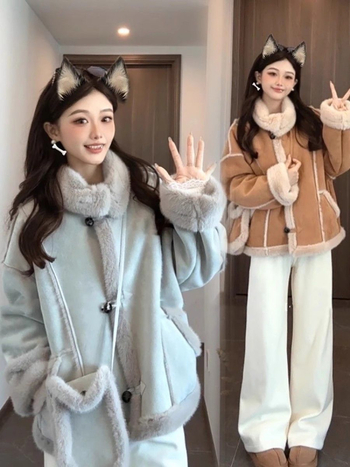 Sieviešu džinsa kokvilnas jaka, īss modelis, garas piedurknes ar polo kaklu, rāvējslēdzējs, vidēja biezums, garums 50-65 cm