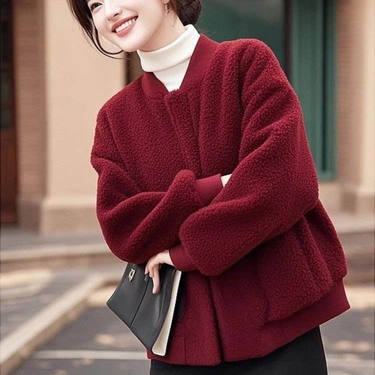 Chenille audinio švarkas, su fliso pamušalu, panelinis dizainas, Korėjos stilius, pavasaris 2025