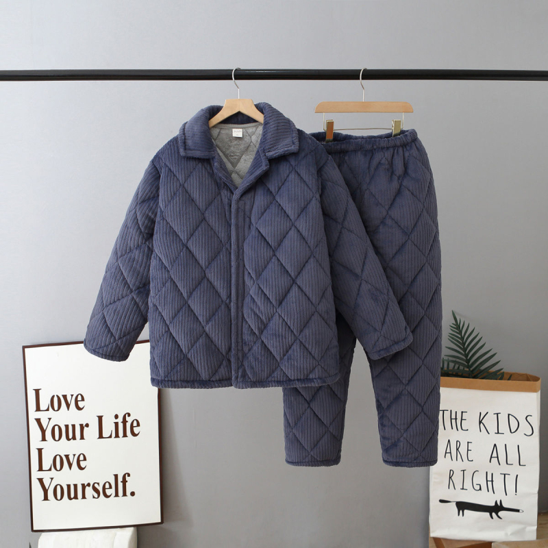 Muška zimska Corduroy jakna s kapuljom, punjenje od pamuka, podstava od lana, zatvaranje jednim redom gumba