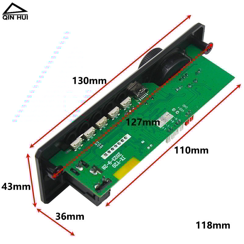 JX-Y20 turi įmontuotą stiprintuvą, mikrofoną, 2 * 3 W „Bluetooth“ dekodavimo plokštę, spalvotą ekraną, įrašymą be nuostolių ir skambučių įrašymą bei 5 V „Bluetooth“ pagrindinę plokštę.