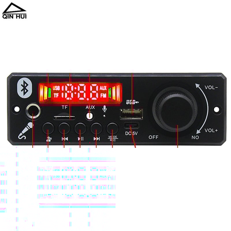 JX-Y20 turi įmontuotą stiprintuvą, mikrofoną, 2 * 3 W „Bluetooth“ dekodavimo plokštę, spalvotą ekraną, įrašymą be nuostolių ir skambučių įrašymą bei 5 V „Bluetooth“ pagrindinę plokštę.