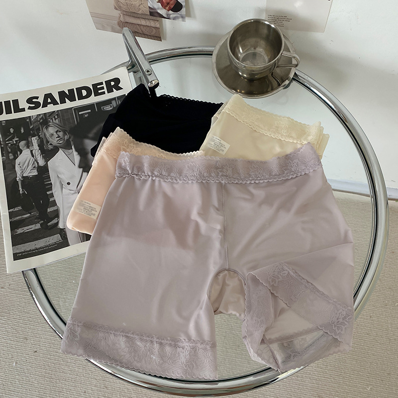 Moteriškos saugios kelnaitės Ice Silk, vidutinio juosmens, 85% nailonas, kirkšnies pamušalas 80% medvilnė, megztas audinys, anti ekspozicija