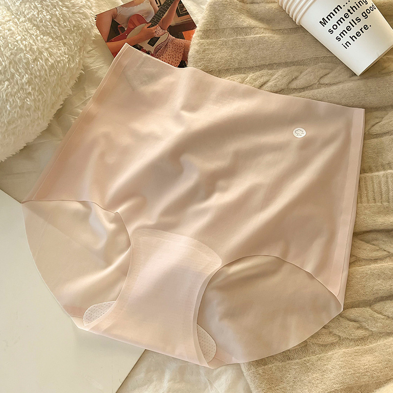 Γυναικείες εσώρουχες με ψηλή μέση από Ice Silk, αναπνέουσες και γρήγορο στέγνωμα; κύριο ύφασμα: νάιλον; επένδυση καβάλου: βαμβάκι; πλέξη: πλεκτό.